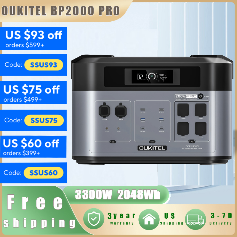 Usb Charger Dynamo - OUKITEL BP2000 PRO Portable Power Station