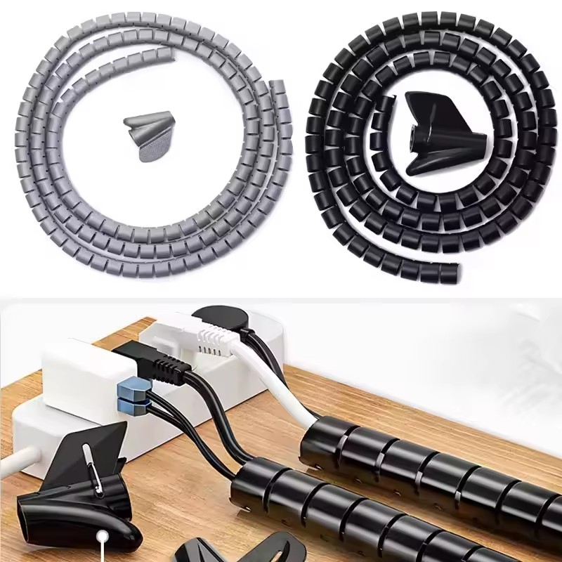 Cable Lock Flexible - 2M/1M Flexible Spiral Cable Wire Protector