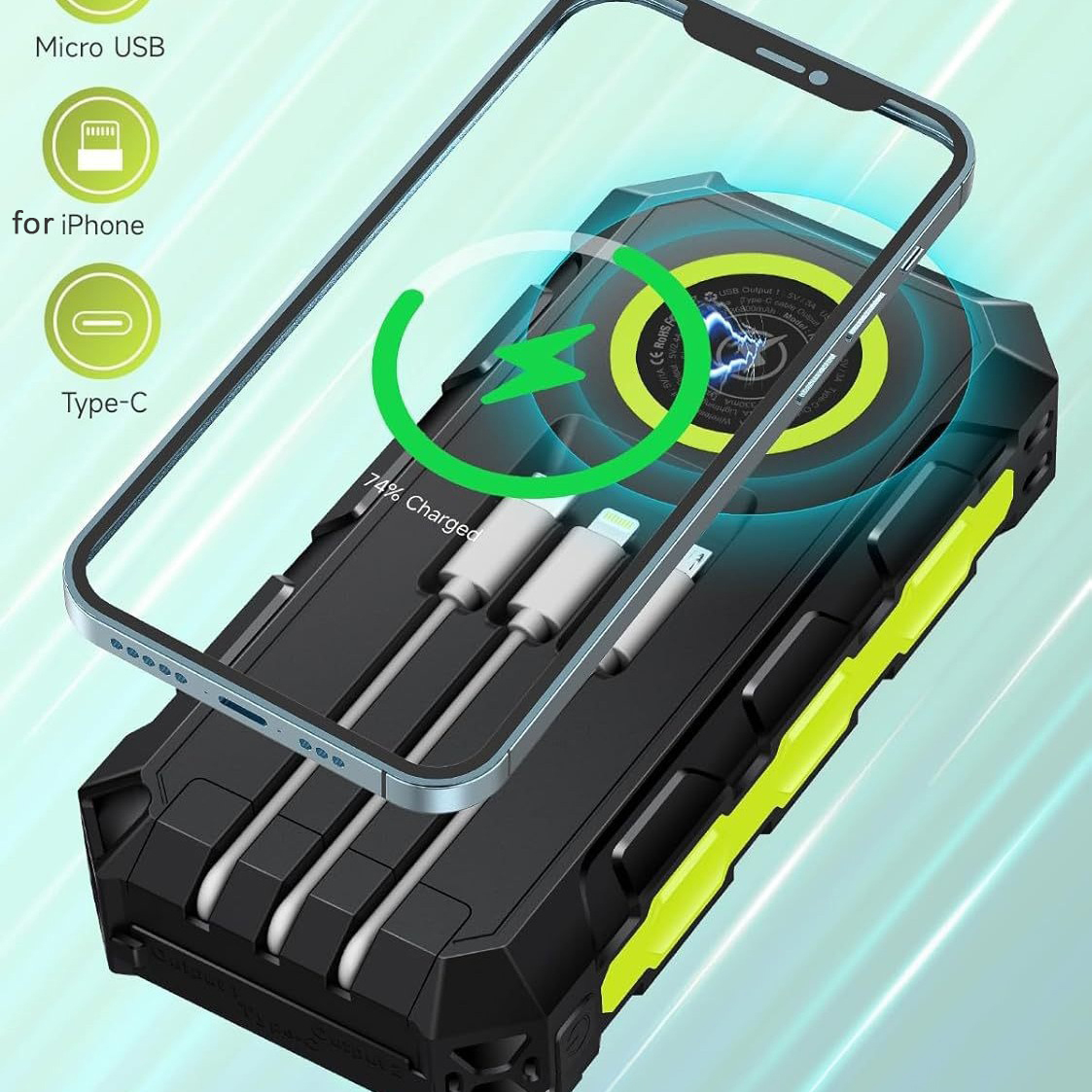 30000mAh Power Bank Waterproof - Usb Charger Dynamo recensione e prezzo