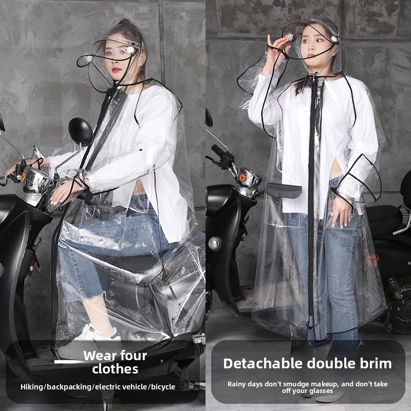 Transparent EVA Rain Poncho Ho - Cycling Commute In Rain recensione e prezzo