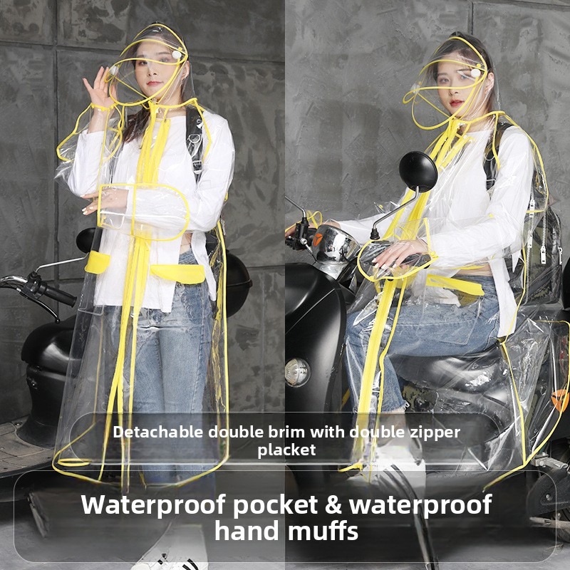 Transparent EVA Rain Poncho Ho - Cycling Commute In Rain recensione e prezzo