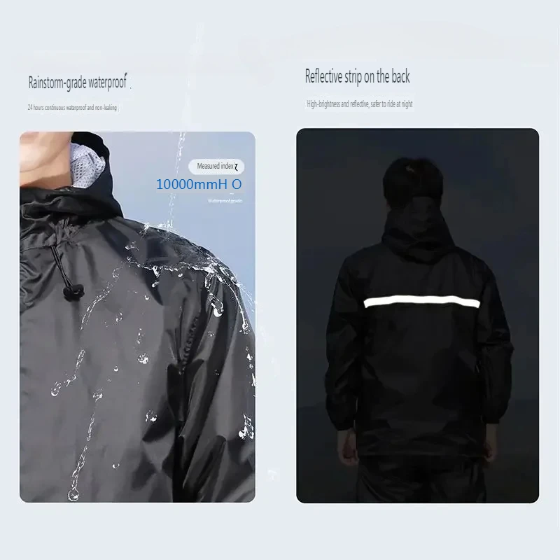 Thin Raincoat Set Summer Water - Cycling Rain Jacket Commute recensione e prezzo