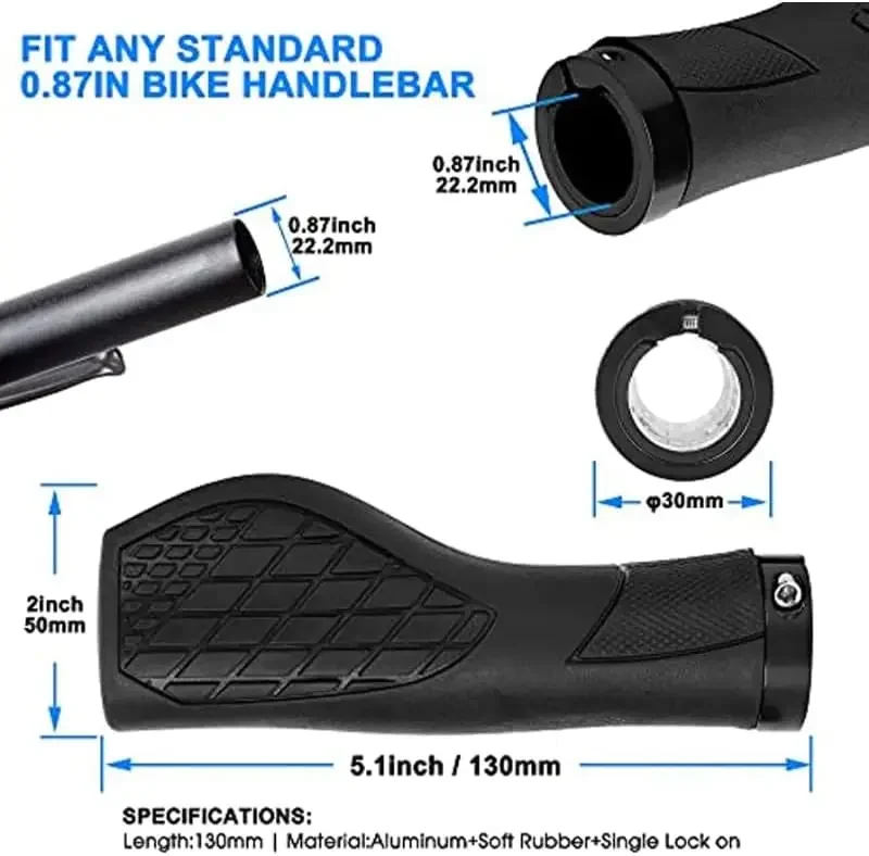 Alloy and Rubber Bike Grips -  - Commuting On Mountain Bike recensione e prezzo