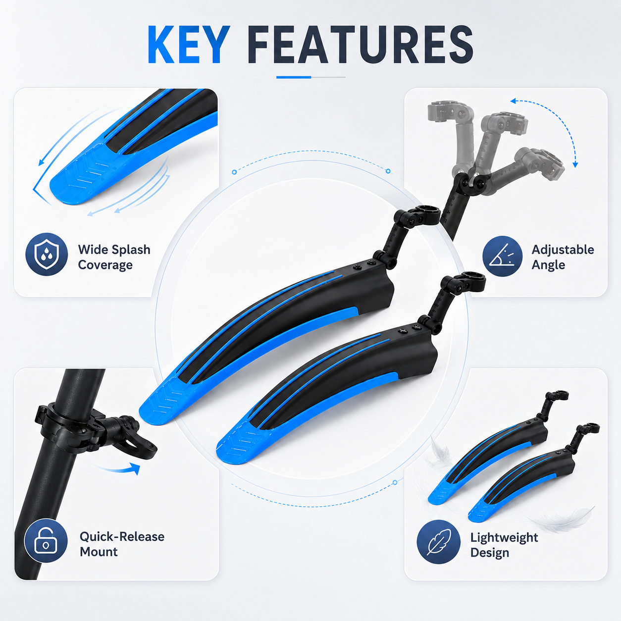 PINMOAP 2PCS Bicycle Mudguard  - Cycling Commute In Rain recensione e prezzo
