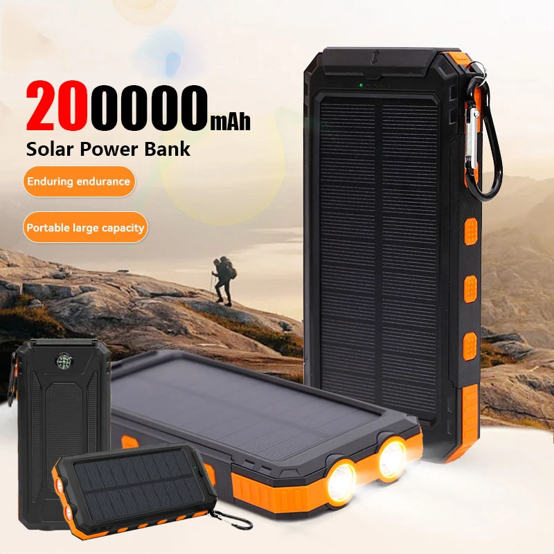 200000mAh Solar Power Bank Por - Usb Charger Dynamo recensione e prezzo