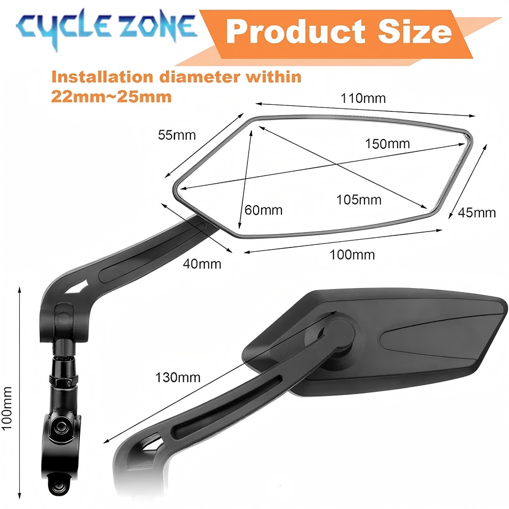 Mountain Bike Rearview Mirror  - Cycling Zones recensione e prezzo