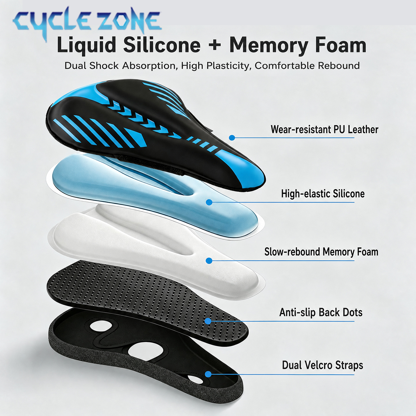 Thickened Silicone Bicycle Sad - Cycling Zones recensione e prezzo