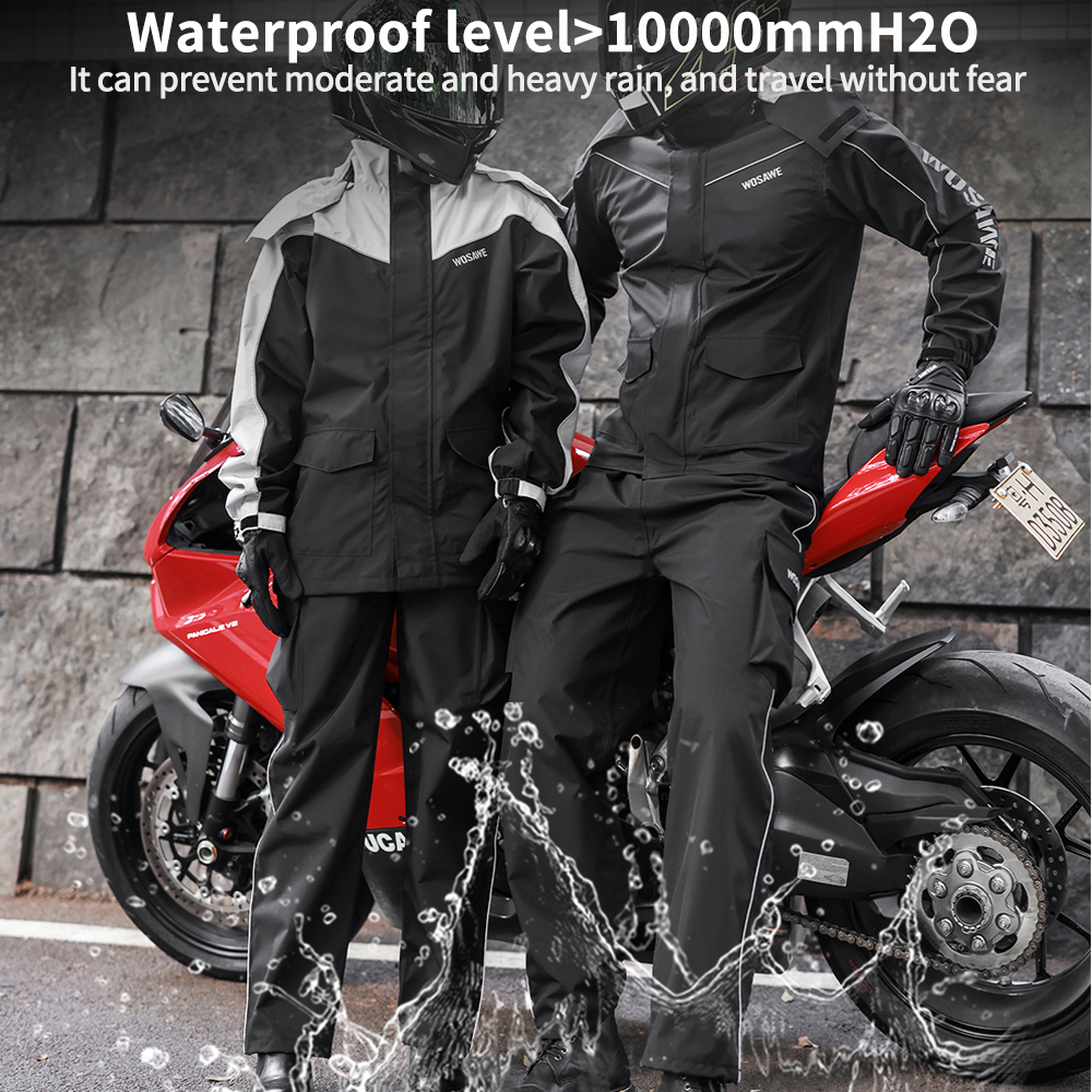 WOSAWE Waterproof Motorcycle R - Cycling Rain Jacket Commute recensione e prezzo