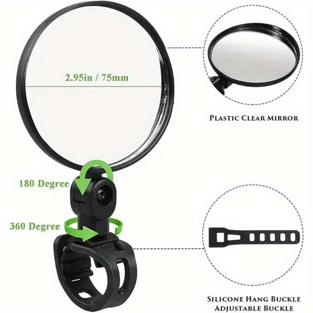 TOSUOD 1pc/1 Pair Universal Bi - Mirror Handlebar Convex recensione e prezzo