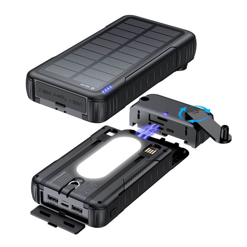 Hand Crank Solar Power Bank Ou - Usb Charger Dynamo recensione e prezzo