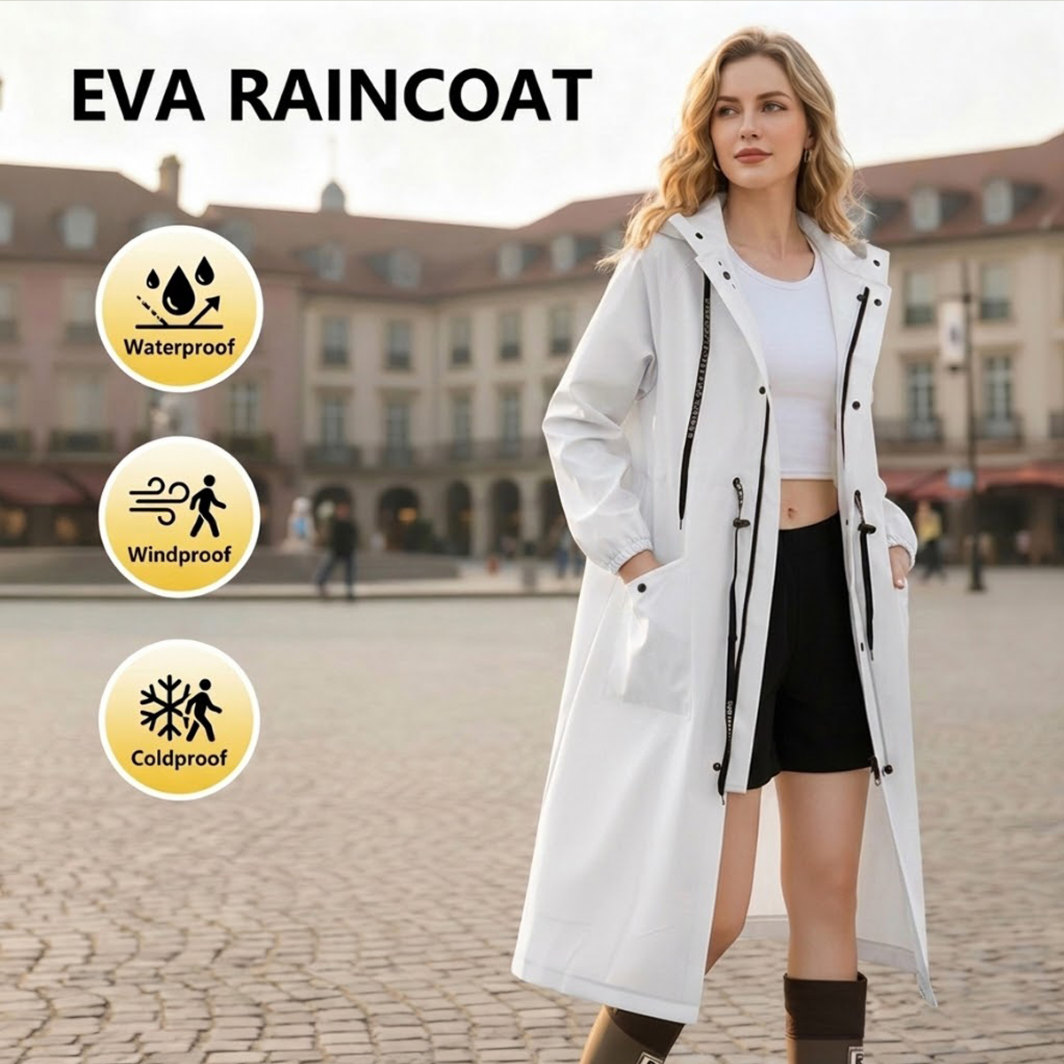Women Long Waterproof Rain Jac - Cycling Rain Jacket Commute recensione e prezzo