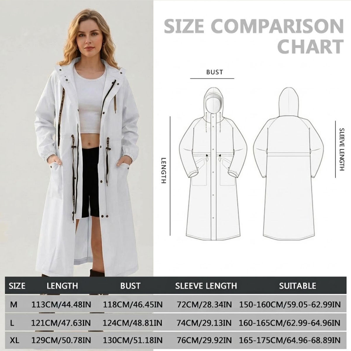 Women Long Waterproof Rain Jac - Cycling Rain Jacket Commute recensione e prezzo