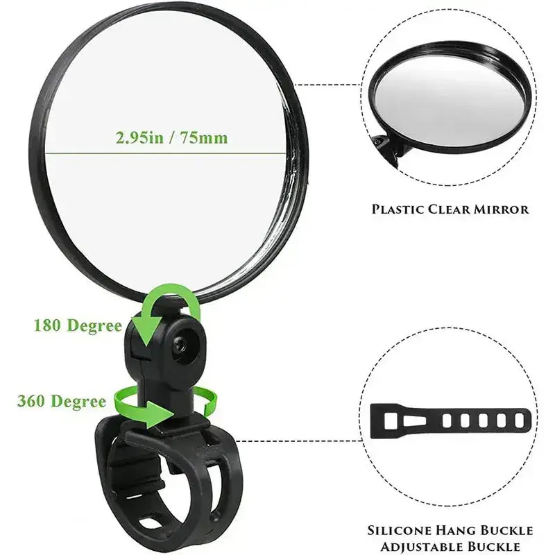 Universal Bicycle Rearview Mir - Mirror Handlebar Convex recensione e prezzo