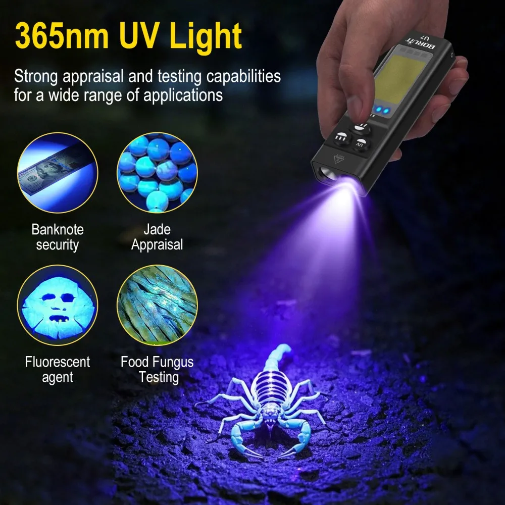 BORUiT U7 UV LED EDC Flashligh - Cycling To Work recensione e prezzo