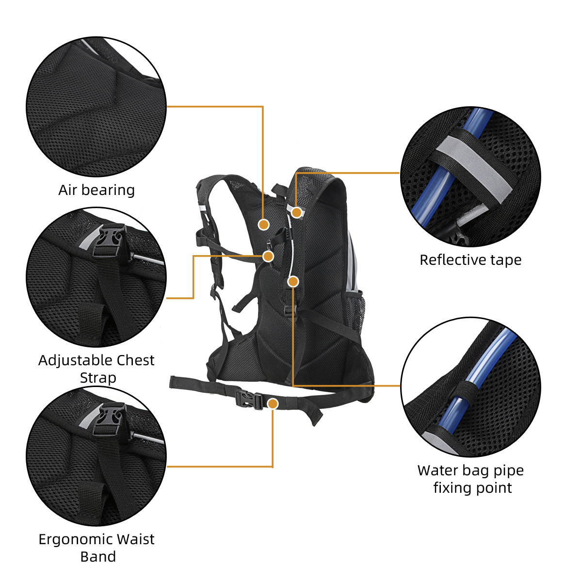 Reflective riding backpack sel - Cycling Commuter Backpack recensione e prezzo