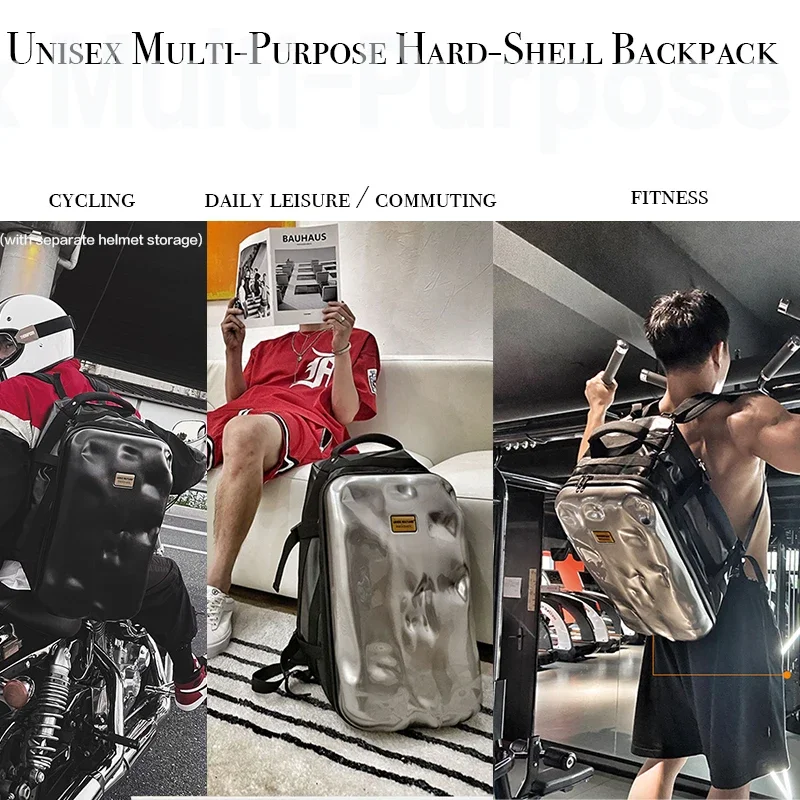 Men Women Hard Shell Water Rep - Cycling Commuter Backpack Laptop recensione e prezzo