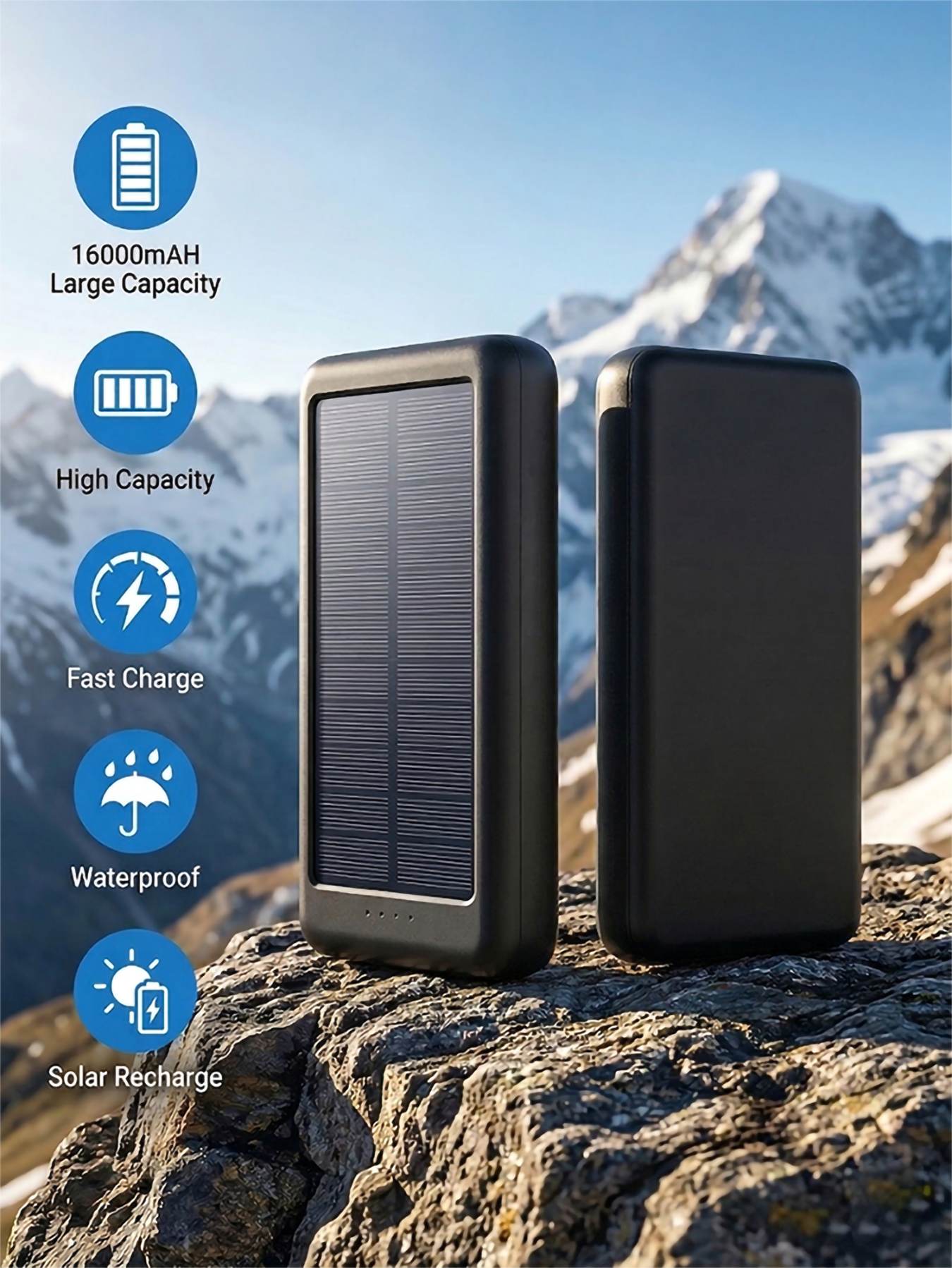 Solar Charger Power Bank 16000 - Usb Charger Dynamo recensione e prezzo