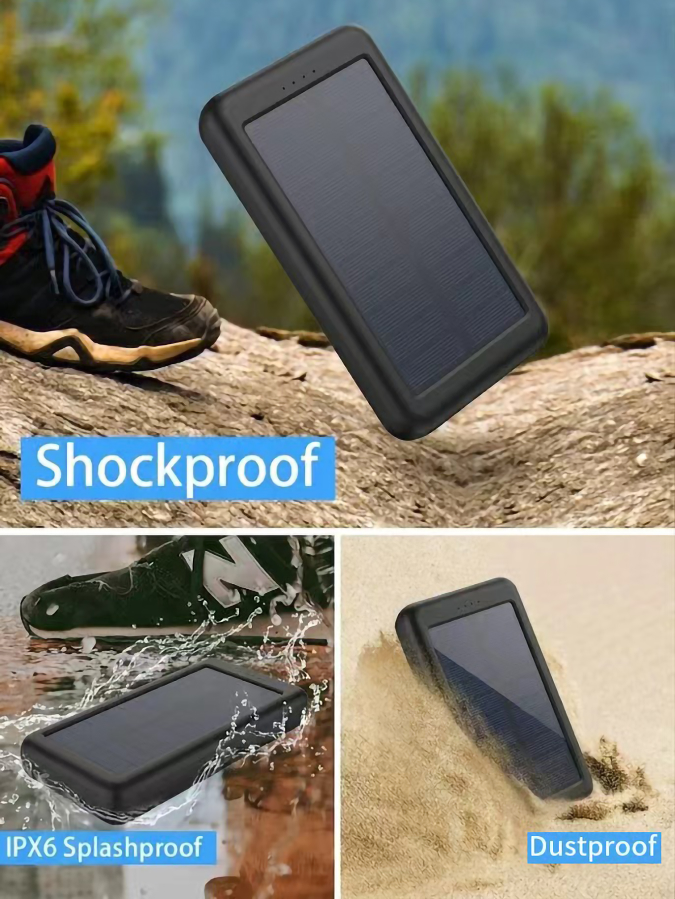 Solar Charger Power Bank 16000 - Usb Charger Dynamo recensione e prezzo