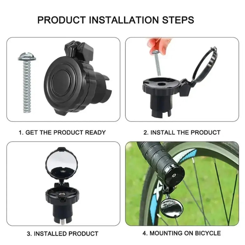Bicycle Rearview Mirror Handle - Mirror Handlebar Convex recensione e prezzo
