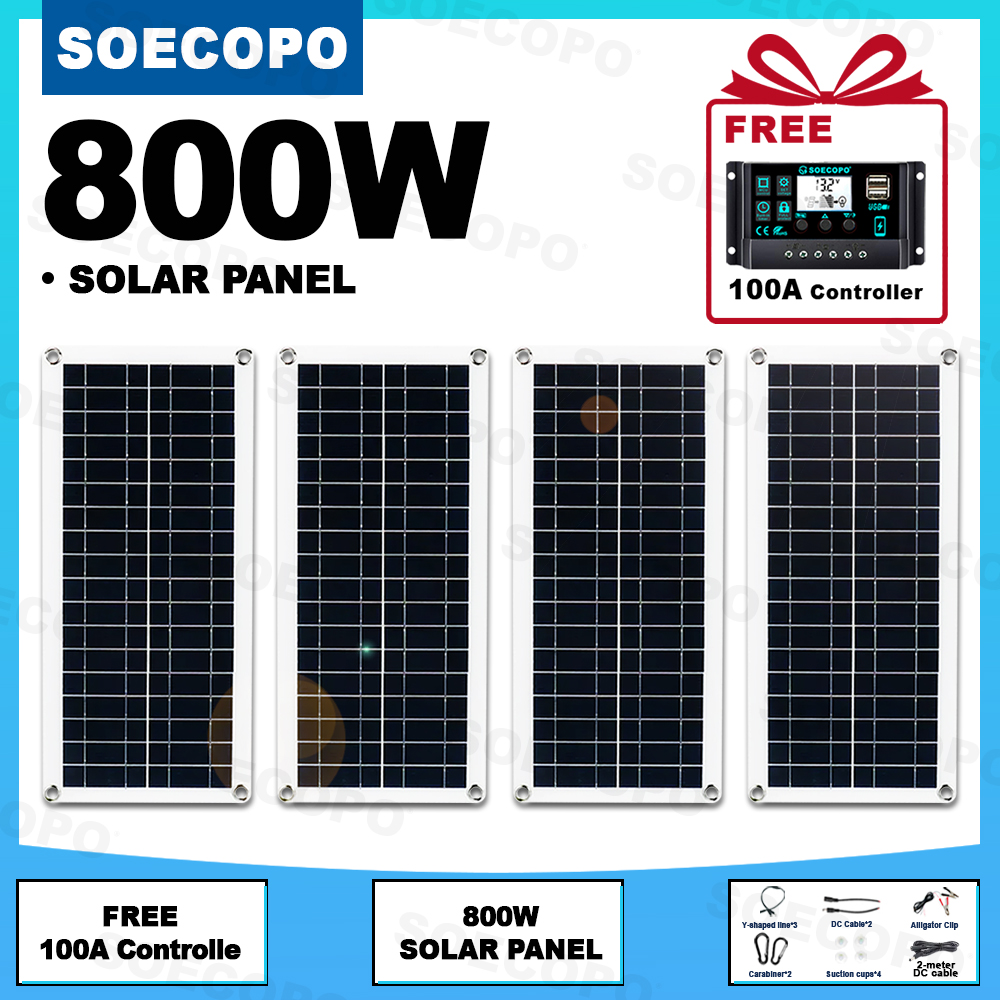 SOECOPO 800W Solar Panel Kit 4 - Usb Charger Dynamo recensione e prezzo