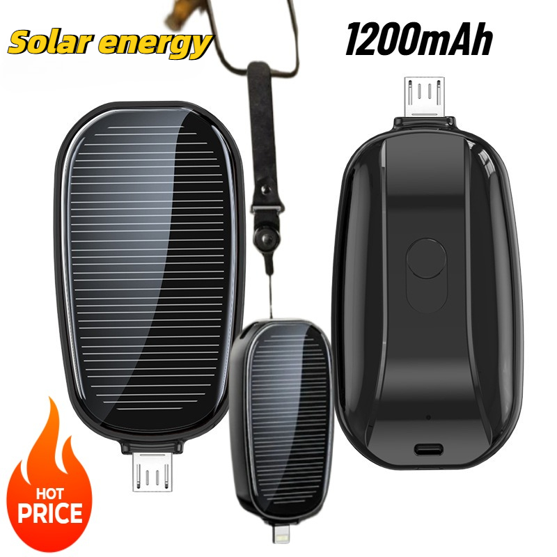 1200mAh Solar Mini Power Bank  - Usb Charger Dynamo recensione e prezzo