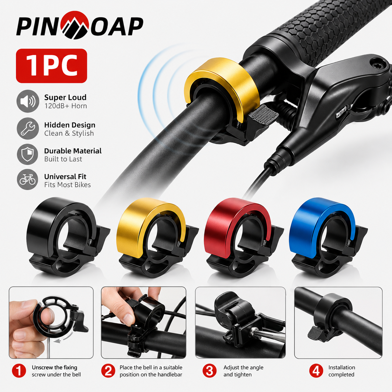 PINMOAP Compact Invisible Bike - Bell Handlebar Ring recensione e prezzo