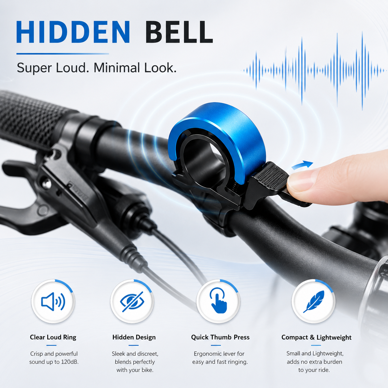 PINMOAP Compact Invisible Bike - Bell Handlebar Ring recensione e prezzo