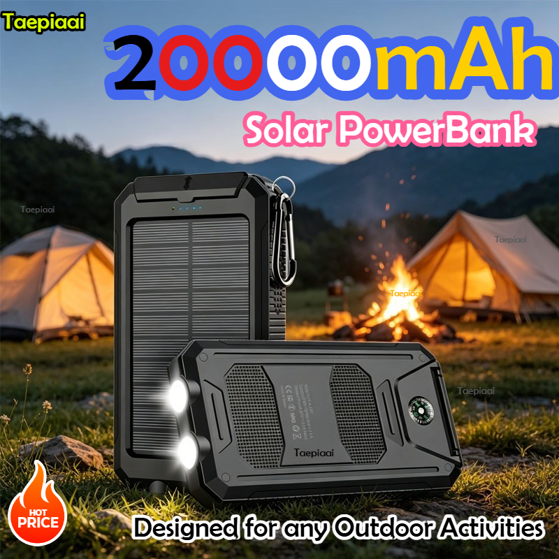 20000mAh  Solar Power Bank Por - Usb Charger Dynamo recensione e prezzo