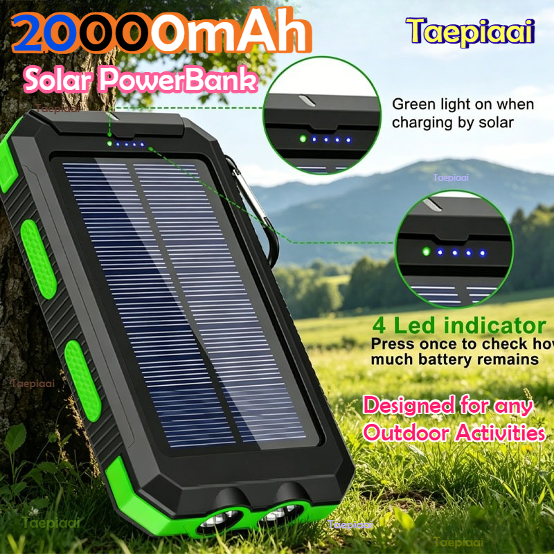 20000mAh  Solar Power Bank Por - Usb Charger Dynamo recensione e prezzo