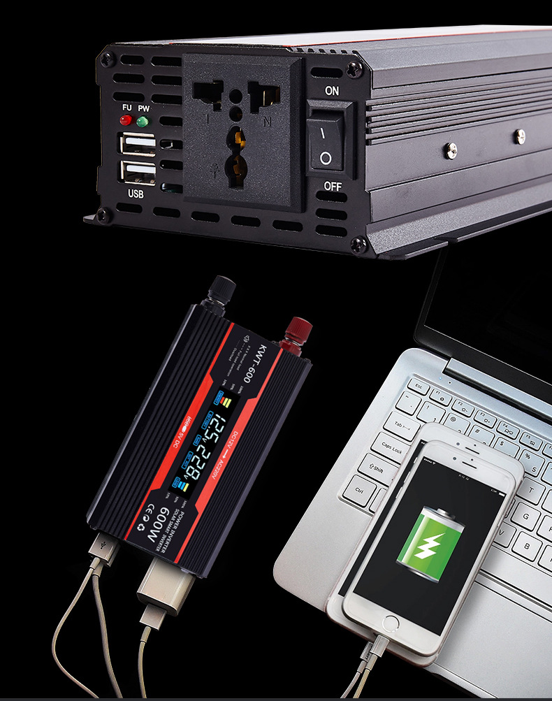 Inverter 12v 220v Solar Invert - Usb Charger Dynamo recensione e prezzo