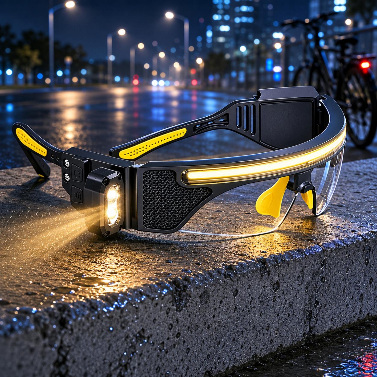 Curved-Fit LED Glasses Black F - Cycling To Work recensione e prezzo