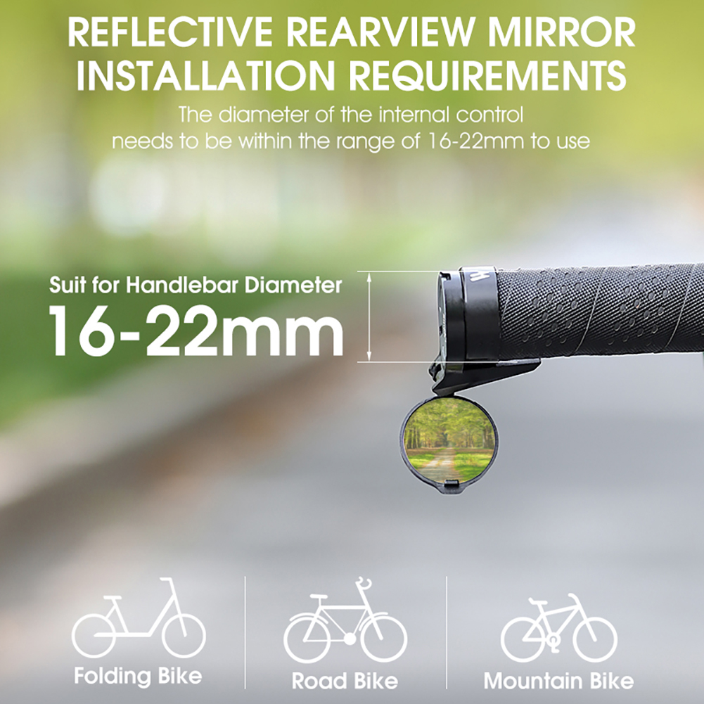 2 Pcs Bar End Bike Mirror 360  - Mirror Handlebar Convex recensione e prezzo