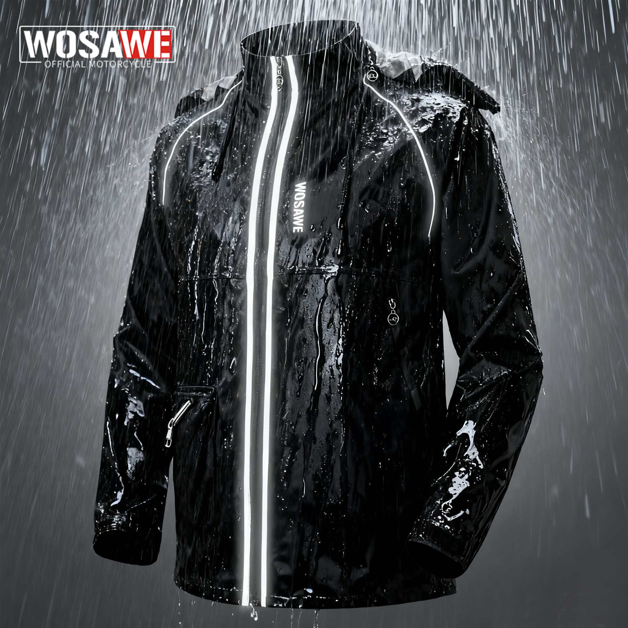 WOSAWE Motorcycle Raincoat 100 - Cycling Rain Jacket Commute recensione e prezzo