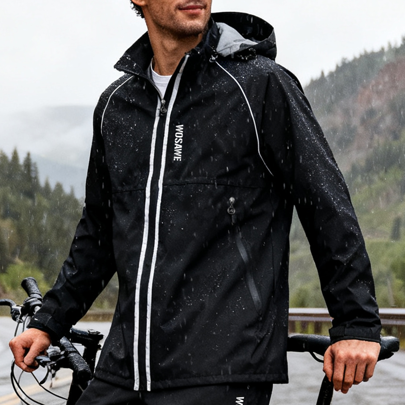 WOSAWE Motorcycle Raincoat 100 - Cycling Rain Jacket Commute recensione e prezzo