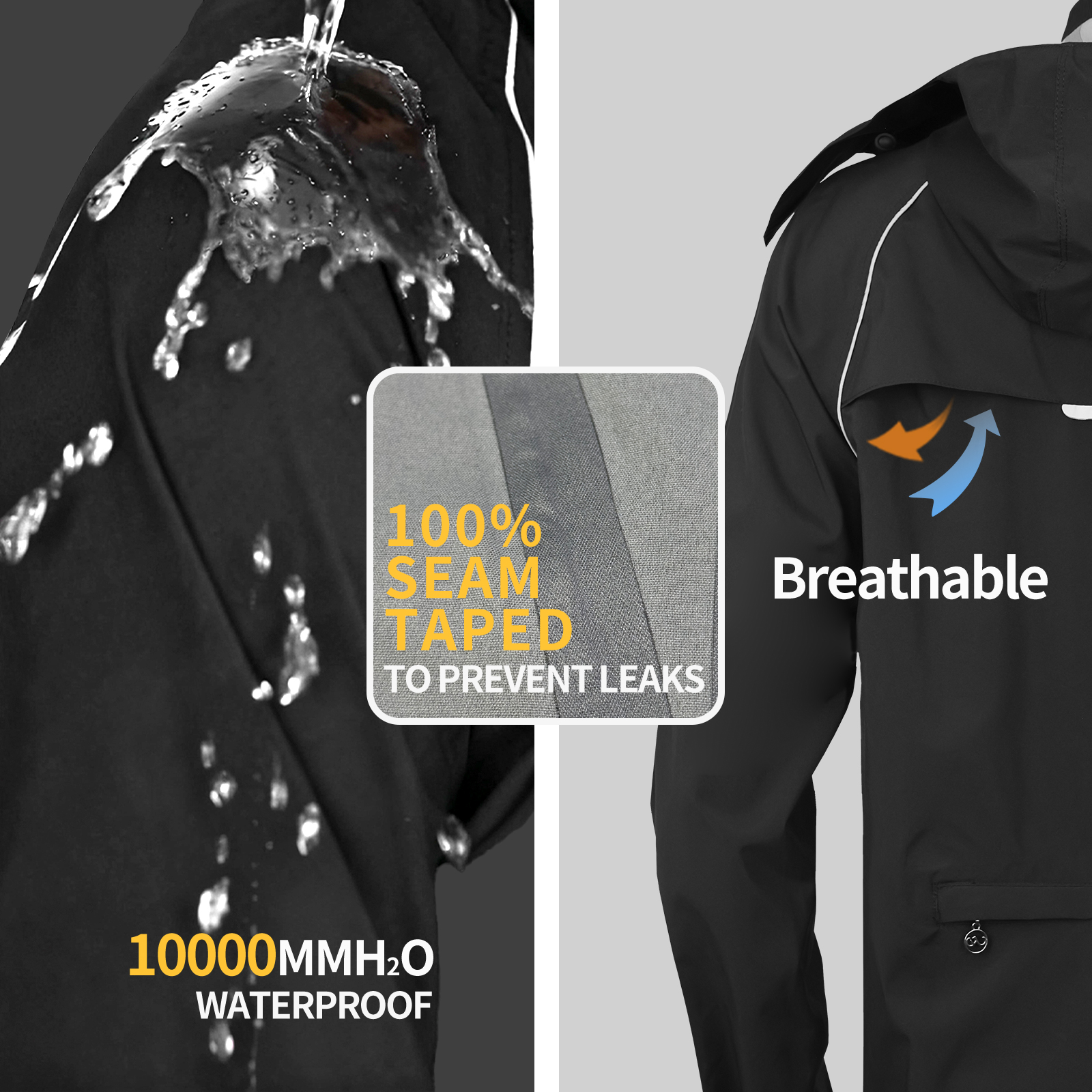 WOSAWE Motorcycle Raincoat 100 - Cycling Rain Jacket Commute recensione e prezzo