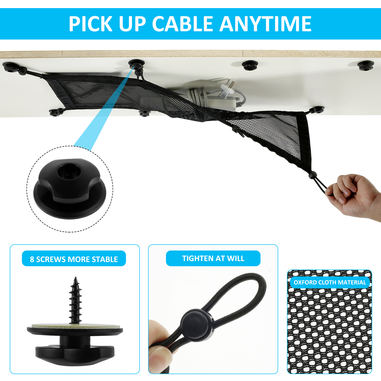 Cable Management Net Large Cap - Cable Lock Flexible recensione e prezzo