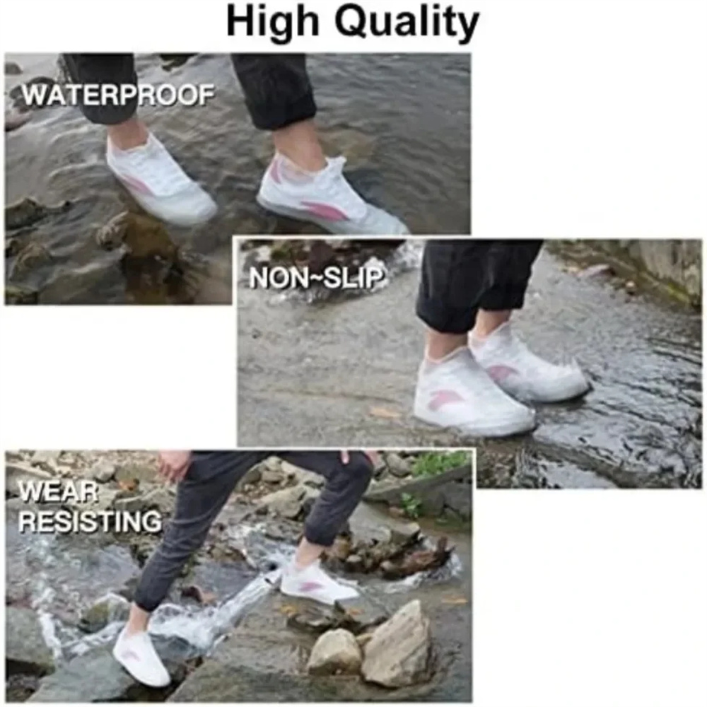 1 Pair Reusable Rubber Rain Bo - Cycling Commute In Rain recensione e prezzo