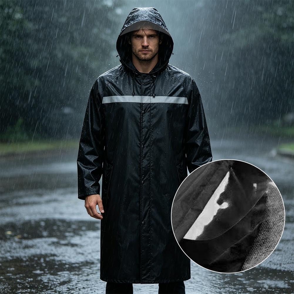 Waterproof Hooded Rain Poncho, - Cycling Commute In Rain recensione e prezzo