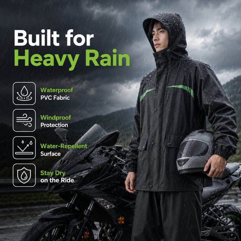 Unisex 2-Piece Waterproof Cycl - Cycling Rain Jacket Commute recensione e prezzo