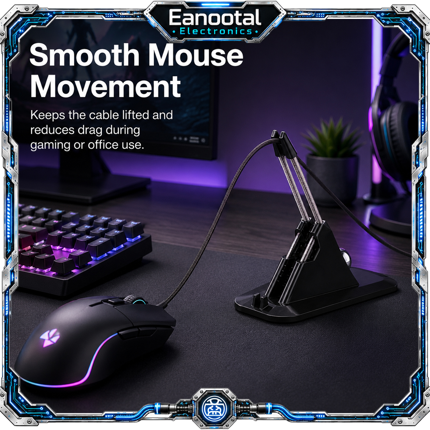 Mouse Cable Holder Computer PC - Cable Lock Flexible recensione e prezzo