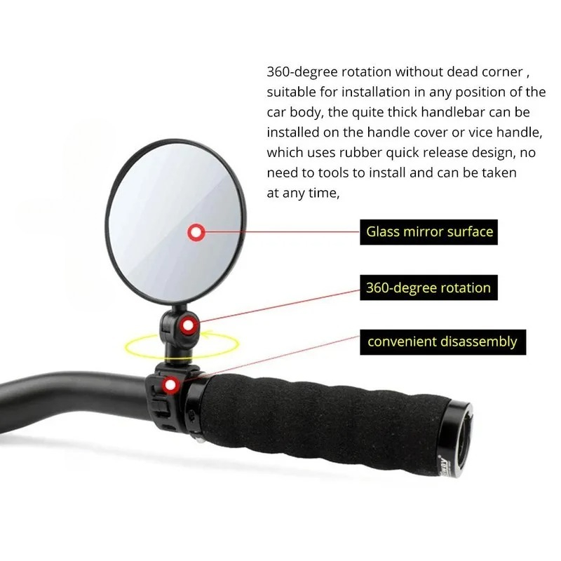 Bicycle Rearview Handlebar Mir - Mirror Handlebar Convex recensione e prezzo