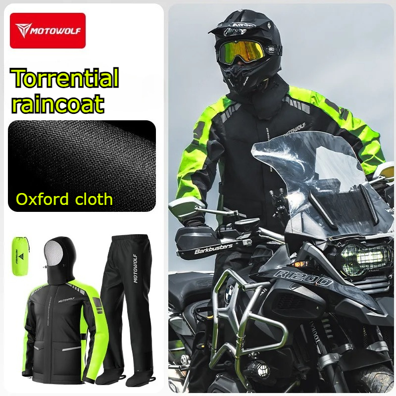 Motowolf Reflective Motorcycle - Cycling Rain Jacket Commute recensione e prezzo