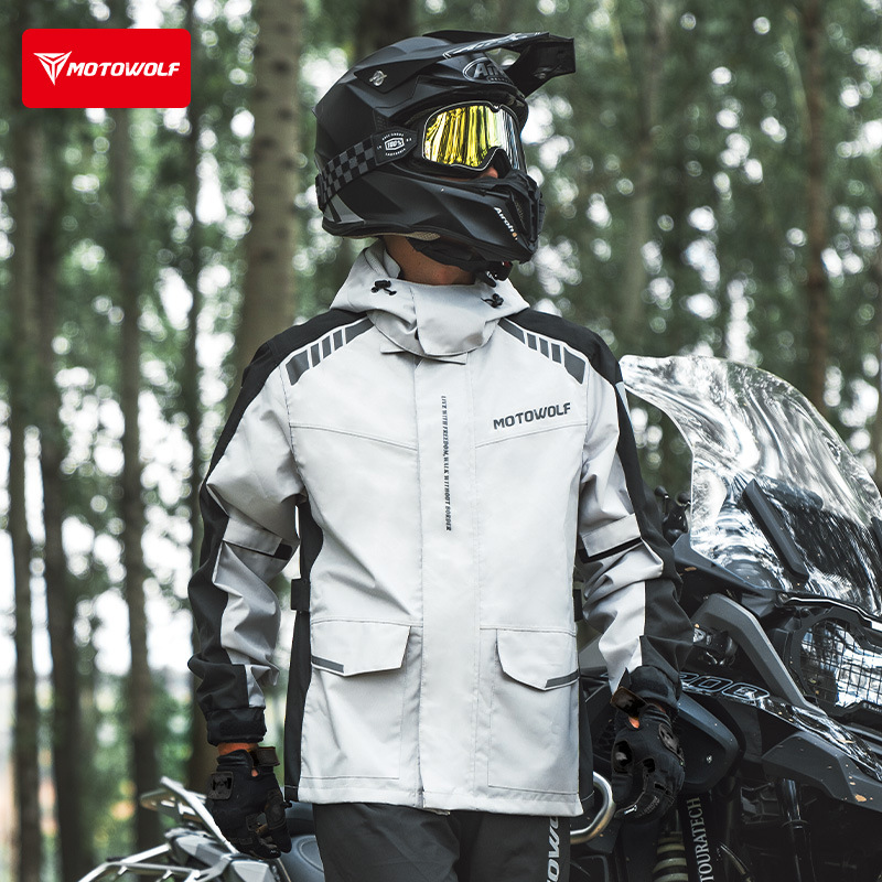 Motowolf Reflective Motorcycle - Cycling Rain Jacket Commute recensione e prezzo