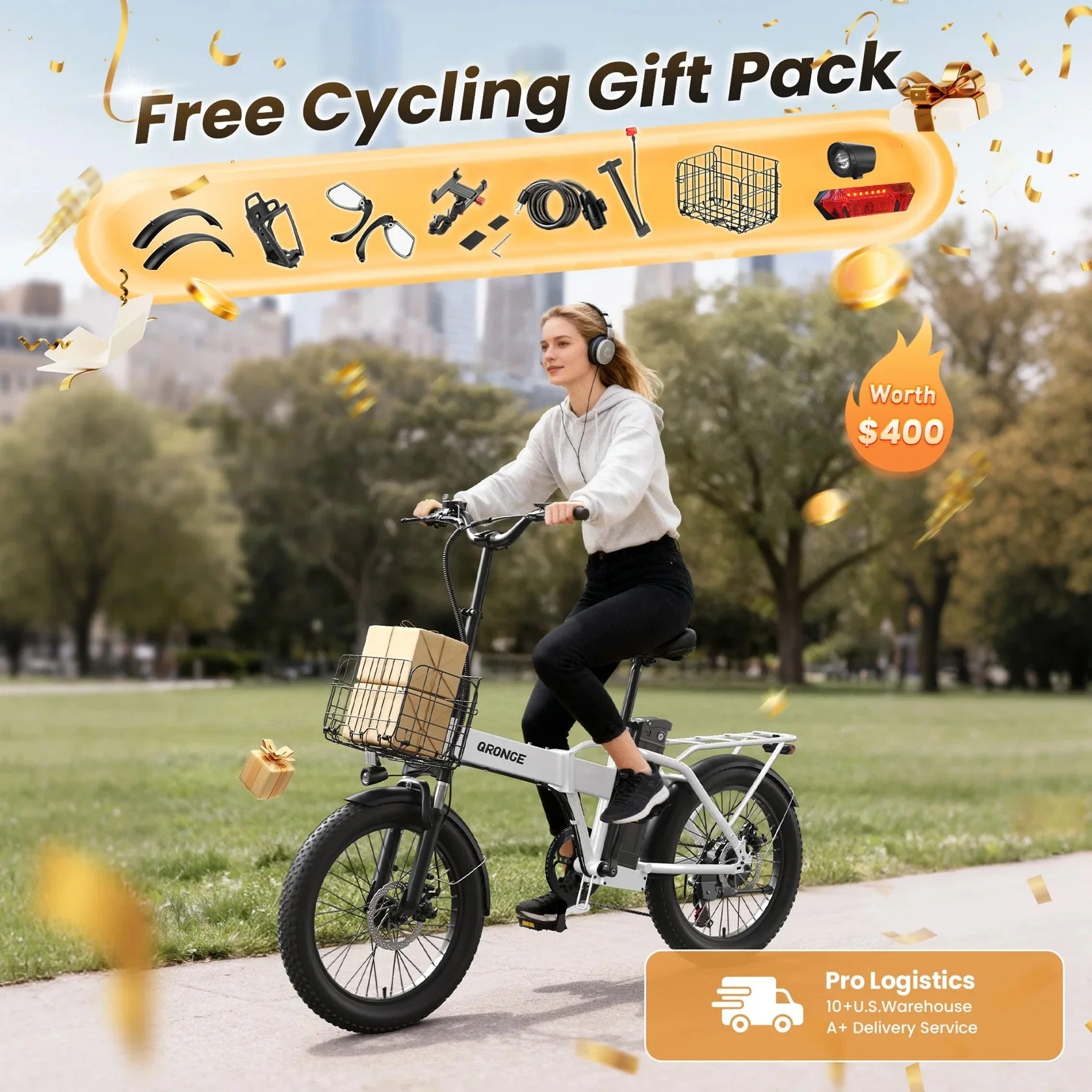 QRONGE Waterfall Folding Elect - Commuter Biking recensione e prezzo